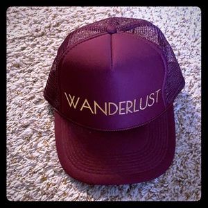 Maroon trucker hat